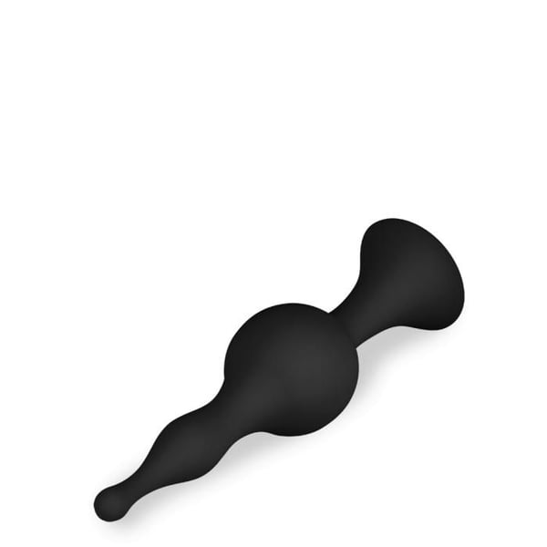 Suction cup analplugg Blob - Svart