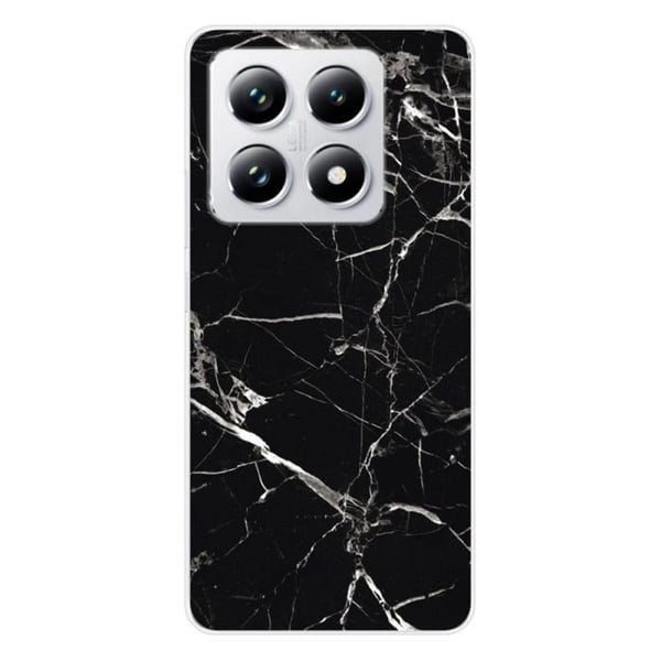 Silicone skal - Kompatibel med Xiaomi 14T 4G - design i svart marmor