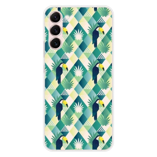 Siliconefodral - Kompatibel med Samsung Galaxy S23 Plus - design med tukan diamantmönster