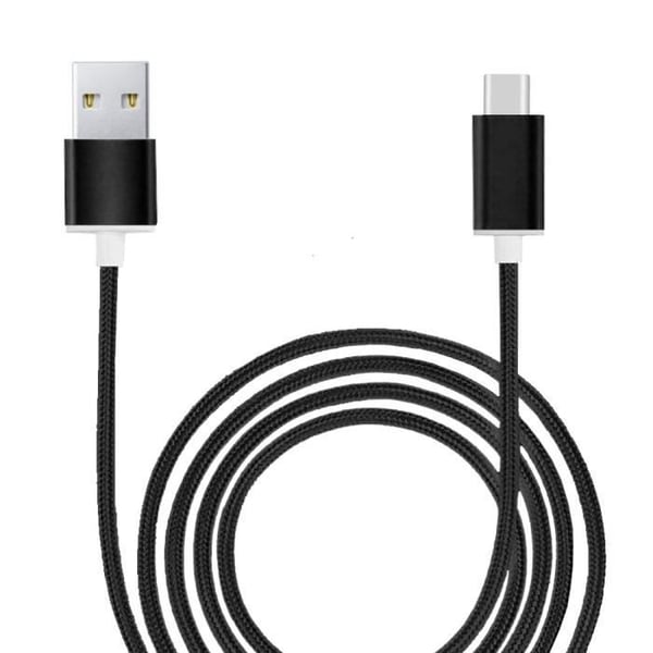 Typ C-kabel - Asus - Rog 7 Ultimate - Flätad nylon - Snabb synkronisering - Svart
