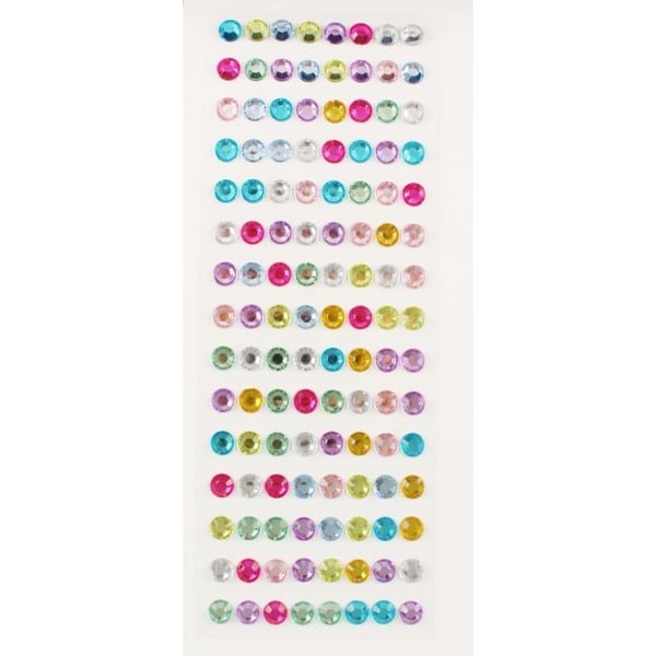 MégaCréa DIY - Kristallrunda strassstickers 1 cm 120 stycken