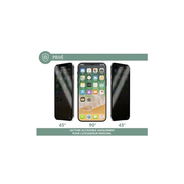 Forceglass skärmskydd 2.5D härdat glas privacy iPhone 15