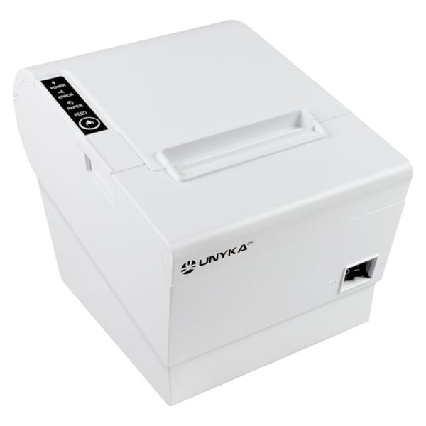 Termisk skrivare - UNYKACH - POS5 - Hastighet 230mm/s - Anslutning USB/RJ-45/RJ-12/RJ11 - Vit färg