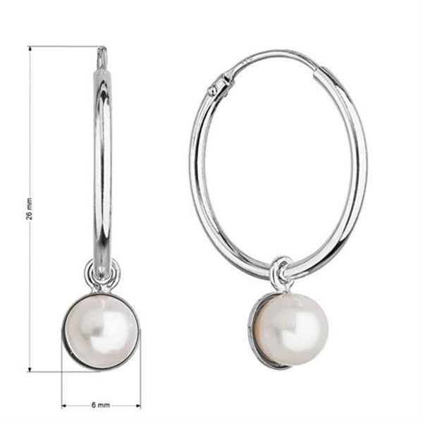 Örhängen - EVOLUTION GROUP - 21065.1 - Silver 925 - Flodpärlor - Hypoallergena