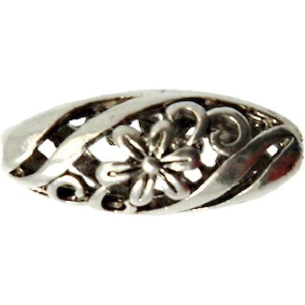 MégaCréa - Metallpärla spole 22 mm Silverfärgad