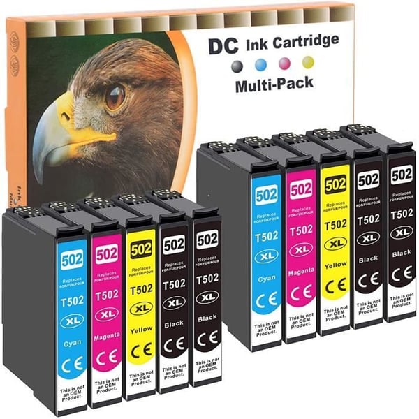 DC 502XL bläckpatroner kompatibla med Epson Workforce WF2860 WF2860DWF WF2865 WF2865DWF DC 502XL bläckpatroner kompatibla med Epson Workforce WF2860 WF2860DWF WF2865 WF2865DWF