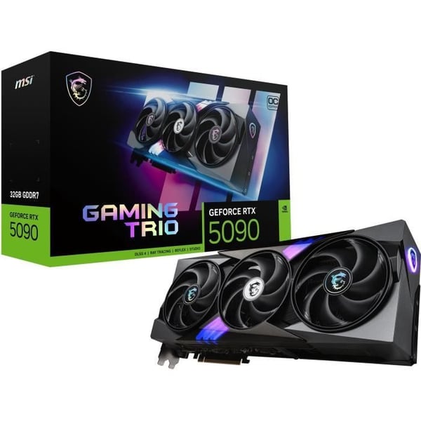 Grafikkort - MSI - GAMING GeForce RTX5090 TRIO OC 32GB NVIDIA GeForce RTX 5090 32 GB GDDR7