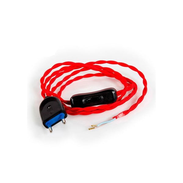 Elkabel - EDM - Kit 2x0,75 - Röd - 120 cm - Inomhusbruk