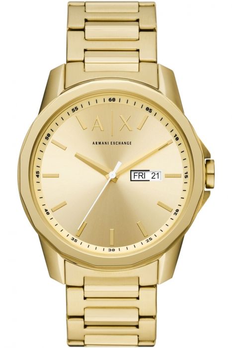 Armani Exchange Watch - Herr - AX1734 - Gul Rostfritt stål - 44 mm - 5 bar