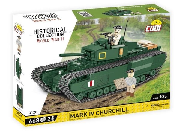 Byggset - COBI - Mark IV Churchill - 668 delar - Grön - Skala 1:35