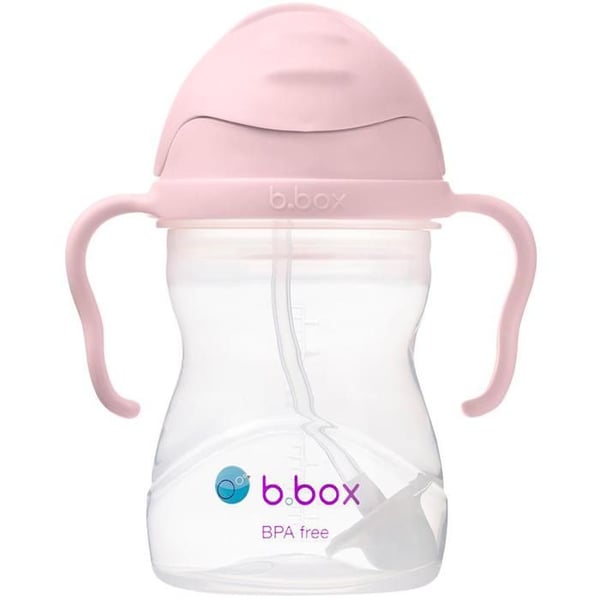 Barnmugg - B.BOX - Gelato - 240 ml - Rosa - Sugrör inkluderat - Ergonomisk