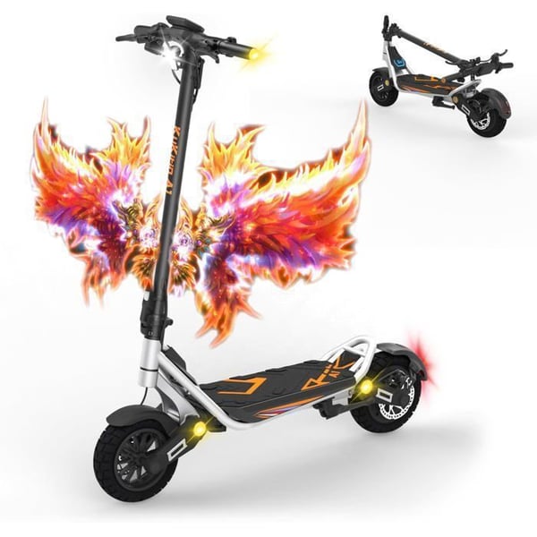 KuKirin A1 - Elektrisk scooter 10 tum - 1000 W - 48 V - 13 Ah - Fällbar - Max hastighet 45 km/h