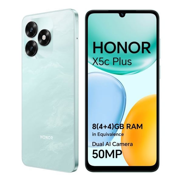 Smartphone 4G - HONOR X5c Plus - 4Go RAM - 128Go - Grön - Ultra tydlig kamera 50 Mpx - 5260mAh - EU-version