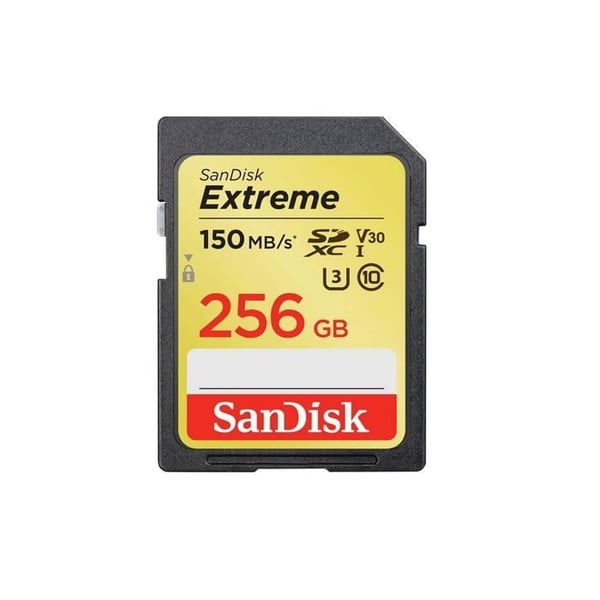 Minnekarte - SanDisk - Extreme PLUS - 256GB - SDXC - 190 Mo/s läsning - 130 Mo/s skrivning