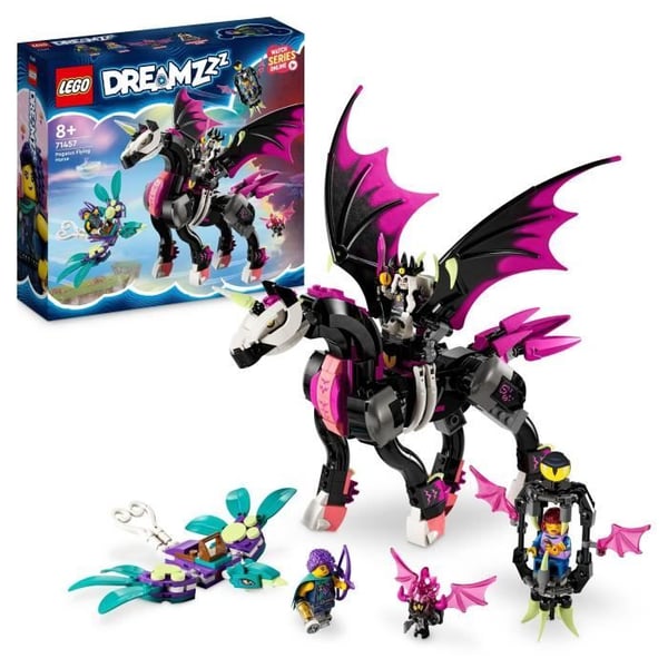 LEGO® DREAMZzz 71457 Pegasus den flygande hästen, 2-i-1 leksak, med The Nightmare King och Zoey