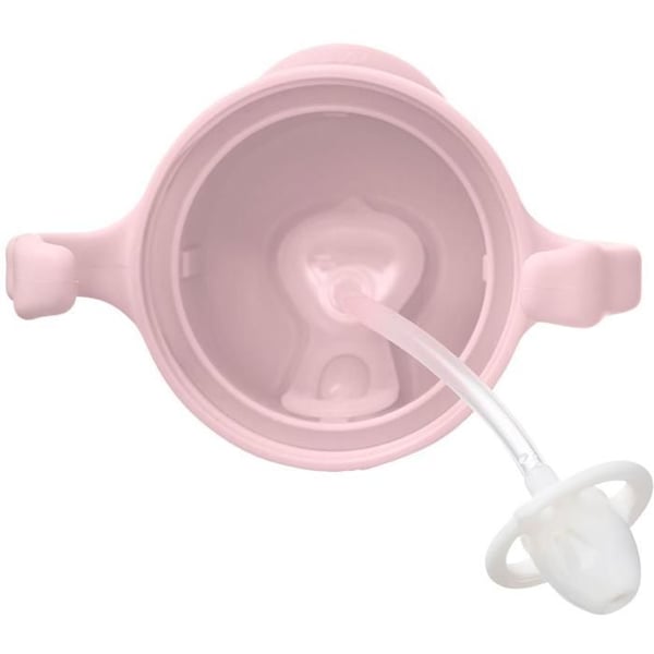 Barnmugg - B.BOX - Gelato - 240 ml - Rosa - Sugrör inkluderat - Ergonomisk