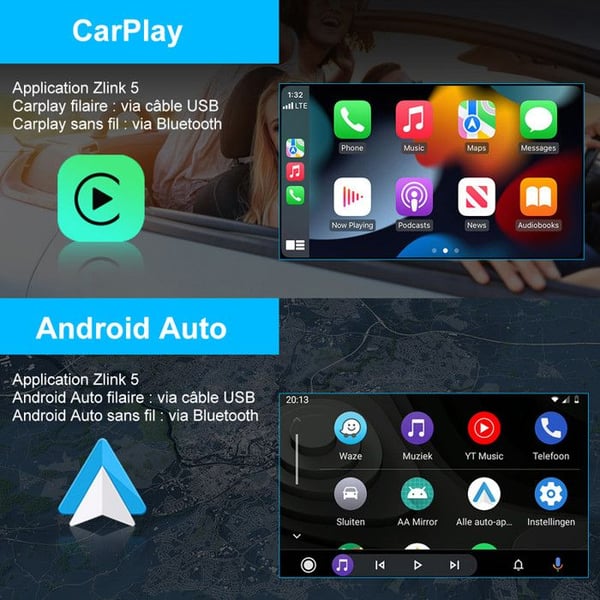 AWESAFE 4G Autoradio Android 13 för VW Polo Passat Skoda Glof Seat 6Go+128Go med 7'' pekskärm Carplay Android Auto RDS GPS