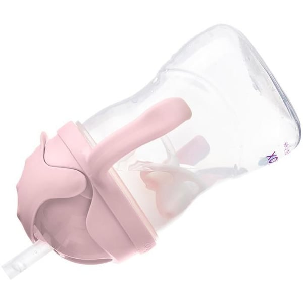Barnmugg - B.BOX - Gelato - 240 ml - Rosa - Sugrör inkluderat - Ergonomisk