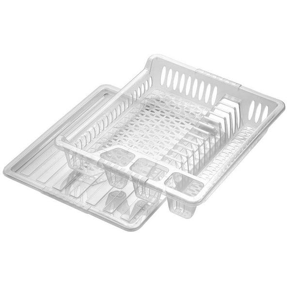 Opvaskestativ - 5457 - Gennemsigtig - Solid plast - Dimensioner 45,5x37,5x8,5 cm