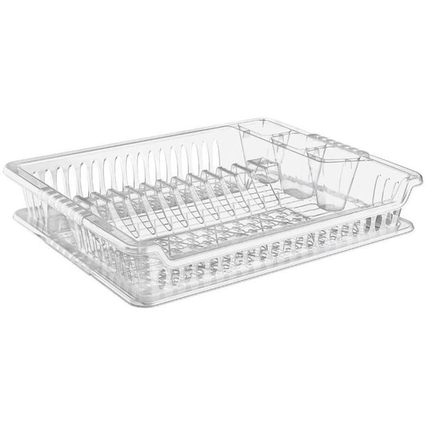 Opvaskestativ - 5457 - Gennemsigtig - Solid plast - Dimensioner 45,5x37,5x8,5 cm