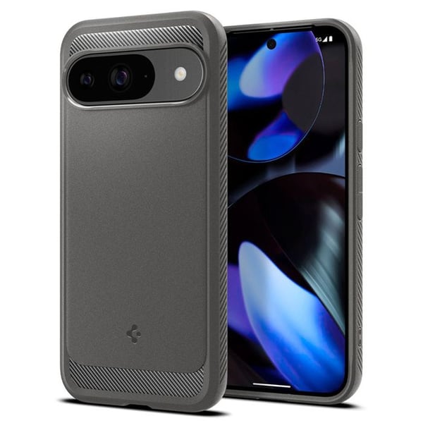 Spigen Rugged Armor – Cover til Google Pixel 9/9 Pro (grå marmor)