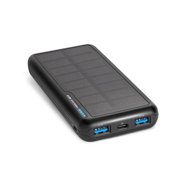 SBS Power Bank 10000mAh Sort TTBB10000SK Solarladning 2 USB Universel Kompatibilitet