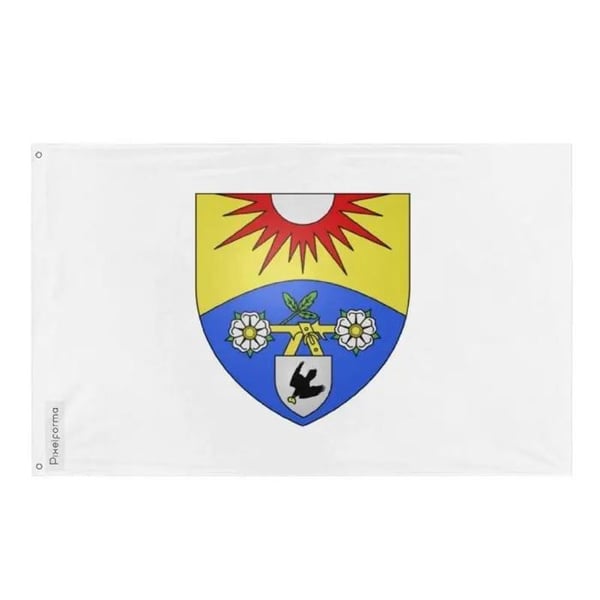 Westmount Flagga – 160 x 240 cm – Hållbar Polyester – 2 Metall Ögla – Inomhus / Utomhus – Pixelforma