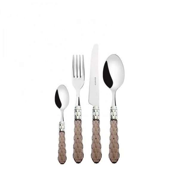 Bestick - CRISTALLO - 24 delar - Rostfritt stål 18/10 - Kromad finish - Transparent