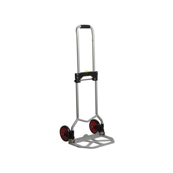 Fällbart bord - PEREL - Kapacitet 60 kg - Justerbar höjd 69-96 cm - Färg grå - Hjul Ø 136 mm