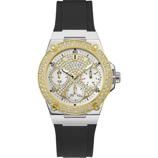 Klocka - Guess - Zena W1291L1 - Multifunktionell - Rostfritt stål - Svart silikonarmband