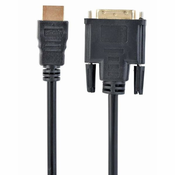 HDMI til DVI-kabel - Gembird - 1,8 m - Forkromede stik - Skærmet teknologi - Sort farve