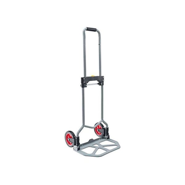 Fällbart bord - PEREL - Kapacitet 60 kg - Justerbar höjd 69-96 cm - Färg grå - Hjul Ø 136 mm