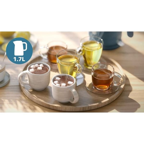 Kettle - PHILIPS - HD9411/70 - 1.7 litraa - 2200 Watts - Valoikkuna