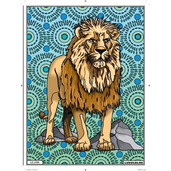 LudoColor - Sammetstavla att färglägga Le Lion