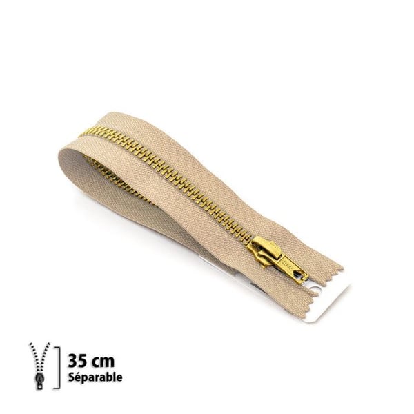 Dragkedja Z19 - mässing Separabel 6mm - 35 cm - 7119940035