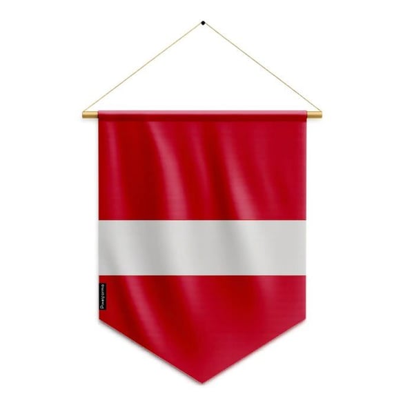 Fana – Flagga från Lettland – 30 x 45 cm – Polyester – Att hänga – Pixelforma