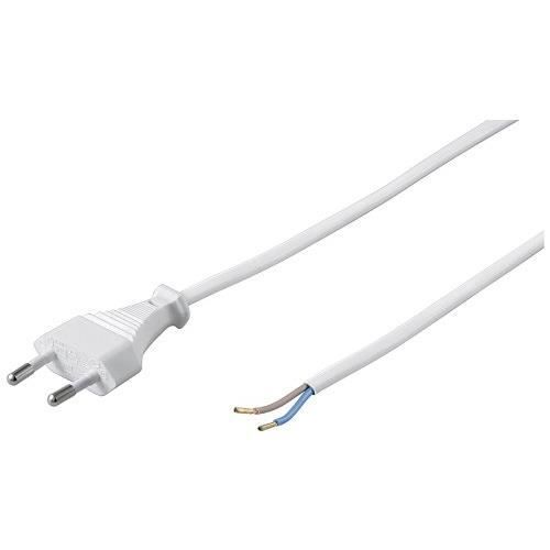 Strömkabel - WENTRONIC - NK 105 W-150 - Eurokontakt - Vit - 1,5m