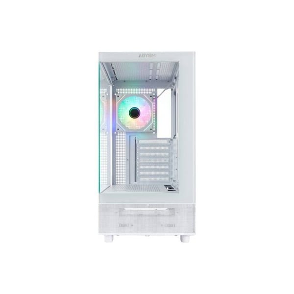 ABYSM Danube Sava H400 Full Tower - Dubbel härdat glas, USB-C, vit