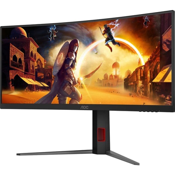 Kurvad PC-gamer skärm - AOC - 34'' - WQHD - 180Hz - Snabb VA-panel - 0,5ms - Höjdjusterbar - CU34G4