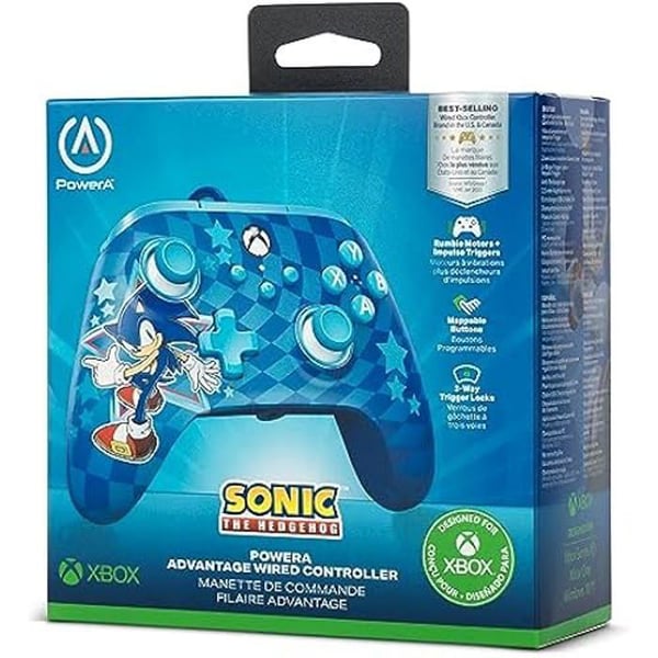 Trådad handkontroll - POWERA - PowerA Advantage - Blå - Xbox Series X|S - Programmerbar