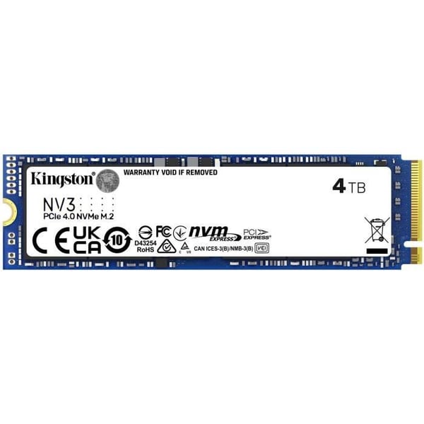 KINGSTON - NV3 - Intern SSD - 4 To - PCIe 4.0 NVMe M.2 2280