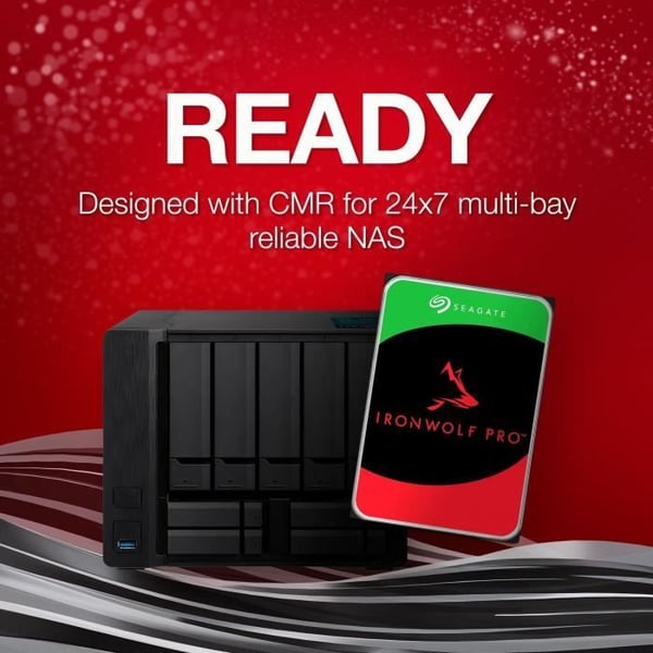 Intern harddisk - SEAGATE - IRONWOLF PRO 8To - SATA 6 Gbits/s - 7200RPM
