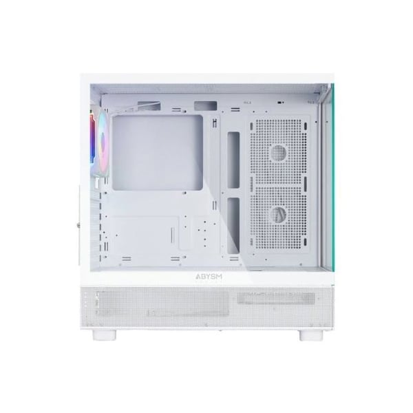 ABYSM Danube Sava H400 Full Tower - Dubbel härdat glas, USB-C, vit