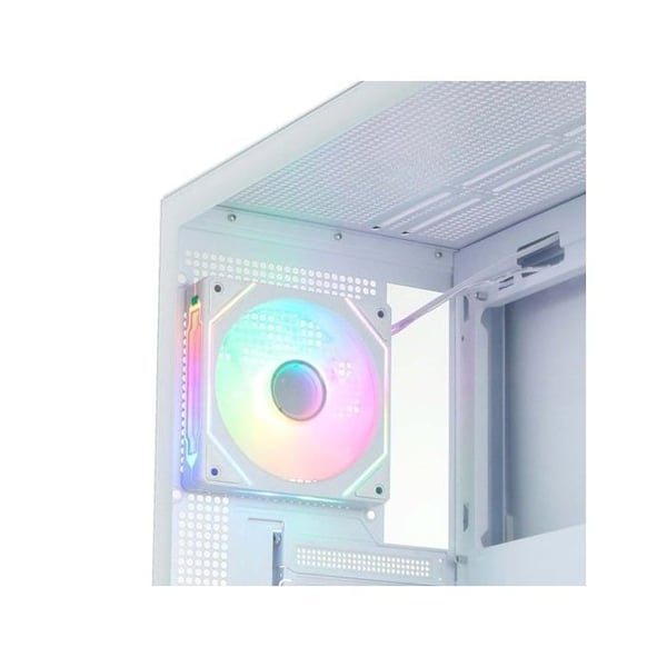 ABYSM Danube Sava H400 Full Tower - Dubbel härdat glas, USB-C, vit