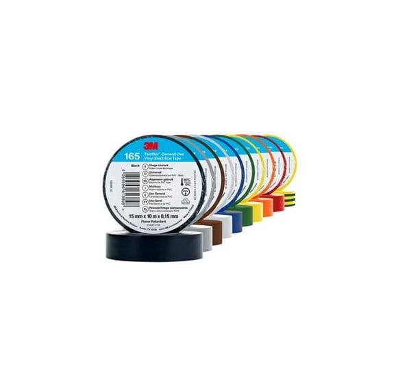 Elastiskt tejp - Temflex 165 - Flerfärgad - 15 mm x 10 m - Förpackning med 10