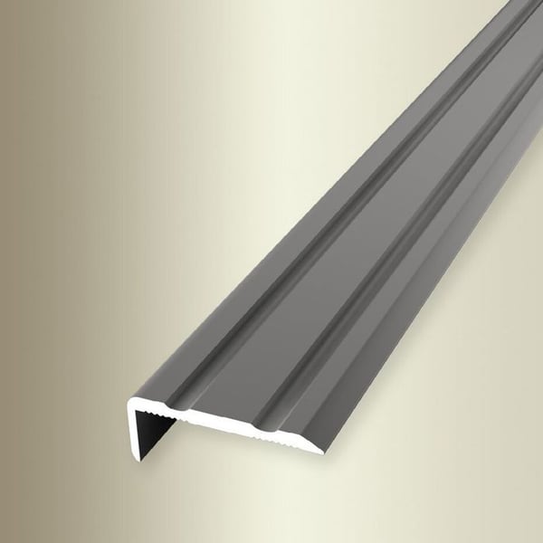 PROVISTON Hörnlist l 24,5 mm H 0 - 7 mm L 2500 mm Anodiserad aluminium Spårad Lätt att böja Rostfritt stål Självhäftande