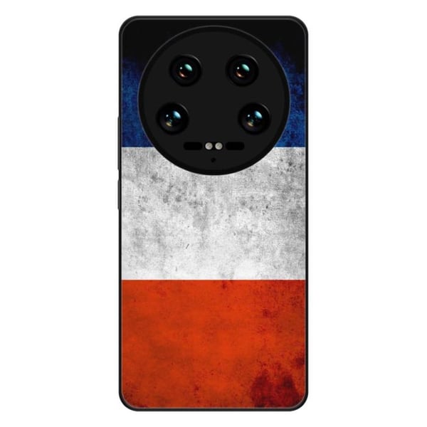 Förstärkt silikonhölje med tryck kompatibelt med Xiaomi 14 Ultra Frankrikes flagga