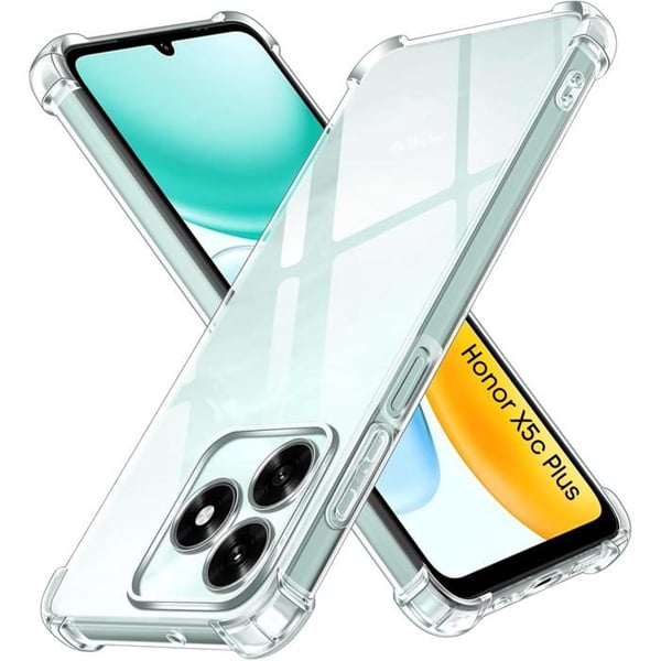 Fodral för Honor X5c Plus - Stötsäker Transparent TPU Skydd Phonillico®