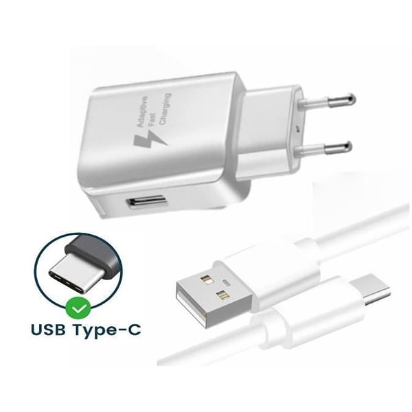 Pack Laddare + Kabel för Wiko View 5 Snabbladdare Ultrakraftig och snabb NY GENERATION 3A med USB-Typ C-KABEL