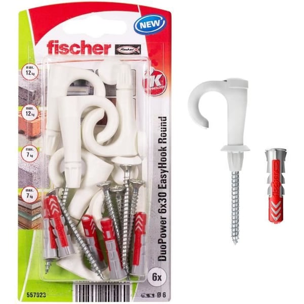 FISCHER Duopower 6x30 EasyHook Rund plugg - x6